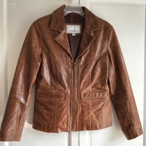 Wilsons Leather Jacket Chocolate Brown Medium